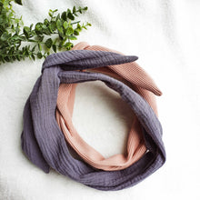 Afbeelding in Gallery-weergave laden, Haarbandeau Dark grey mousseline