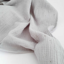 Afbeelding in Gallery-weergave laden, Hydrofiel doek Embroidery lichtgrijs