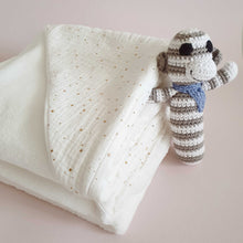 Afbeelding in Gallery-weergave laden, Wikkeldeken Golden dots (Bamboe wellness fleece)